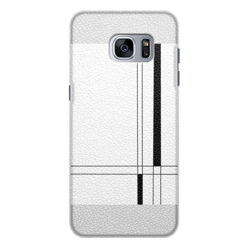 Заказать чехол для Samsung Galaxy S7/S7 Edge в Москве. Чехол для Samsung Galaxy S7 Edge кожаный Линии в пространстве от Disignshop - готовые дизайны и нанесение принтов.