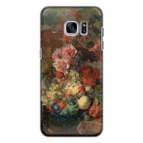 Заказать чехол для Samsung Galaxy S7/S7 Edge в Москве. Чехол для Samsung Galaxy S7 силиконовый Цветы (Ян ван Хёйсум) от trend - готовые дизайны и нанесение принтов.