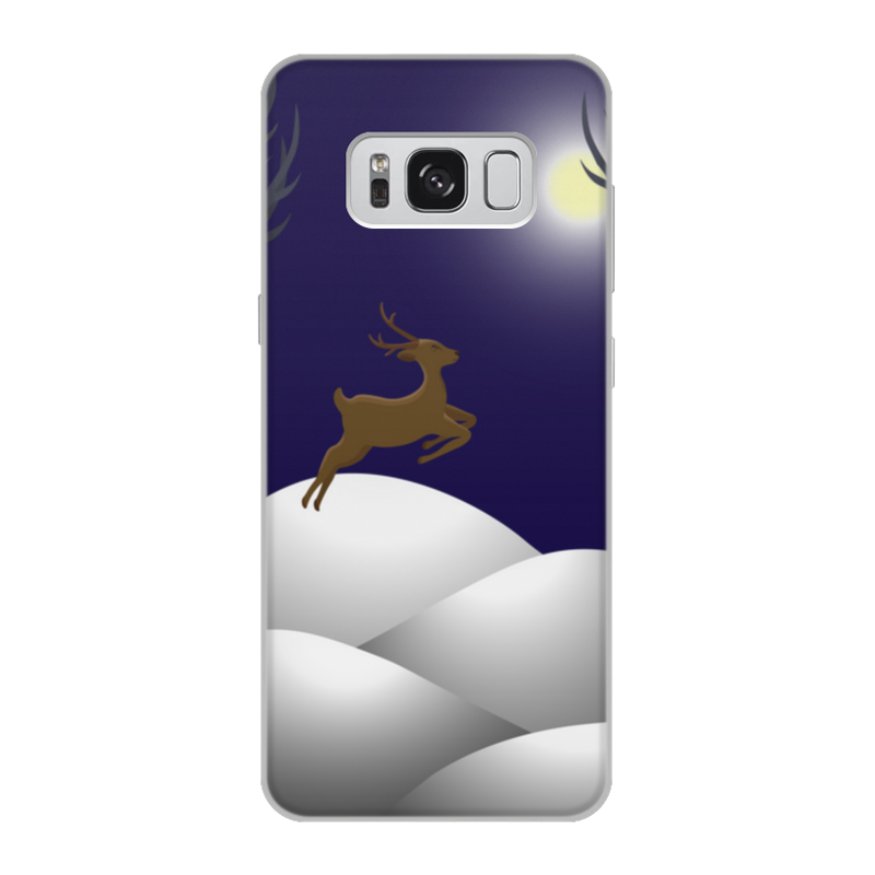 Printio Чехол для Samsung Galaxy S8, объёмная печать Олени в лесу printio чехол для samsung galaxy s8 объёмная печать животные фэнтези лошади