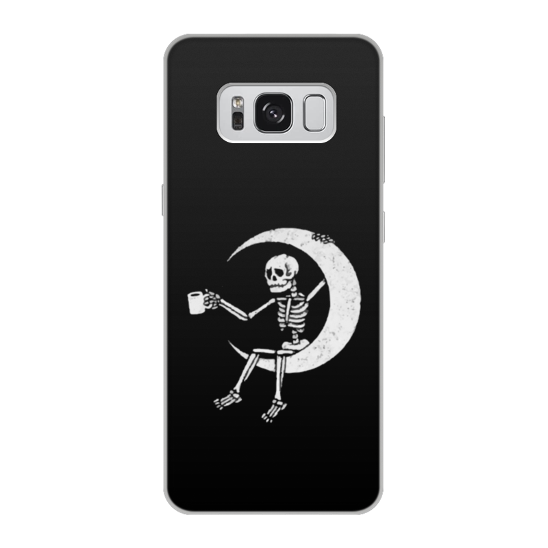 Printio Чехол для Samsung Galaxy S8, объёмная печать Скелет на луне