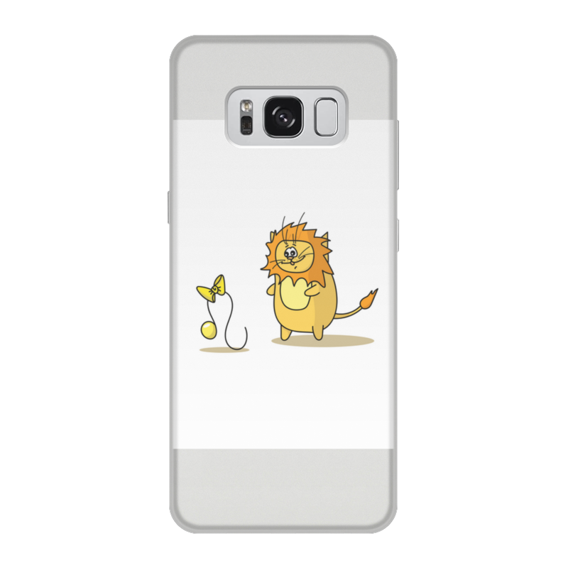 Printio Чехол для Samsung Galaxy S8, объёмная печать Кот лев. подарок для льва жидкий чехол с блестками гавайский лев на samsung galaxy j8 самсунг галакси джей 8