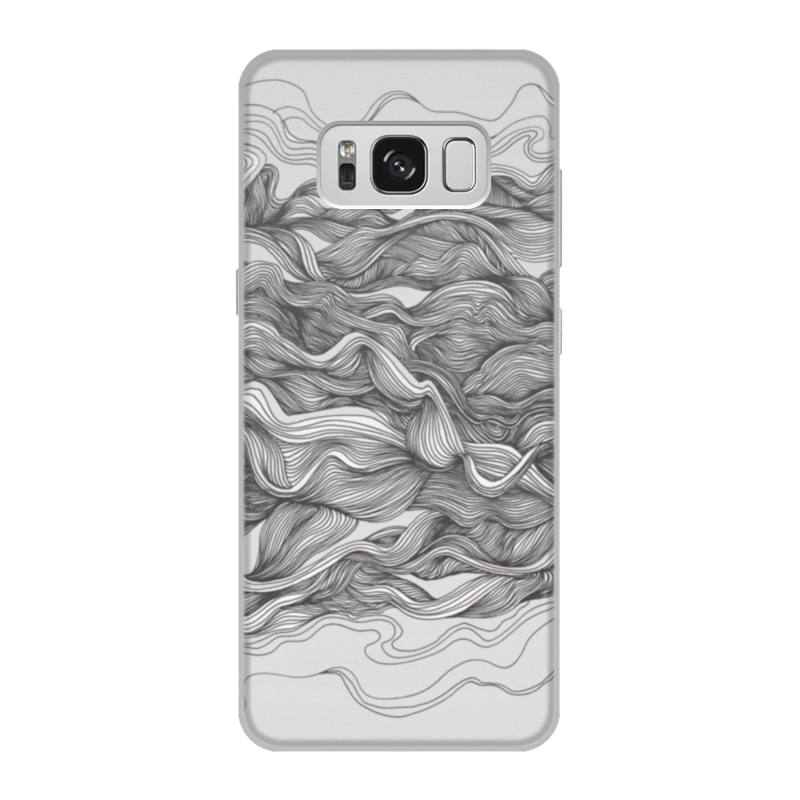 Printio Чехол для Samsung Galaxy S8, объёмная печать Море линий жидкий чехол с блестками лимоны графика на samsung galaxy a50 самсунг галакси а50