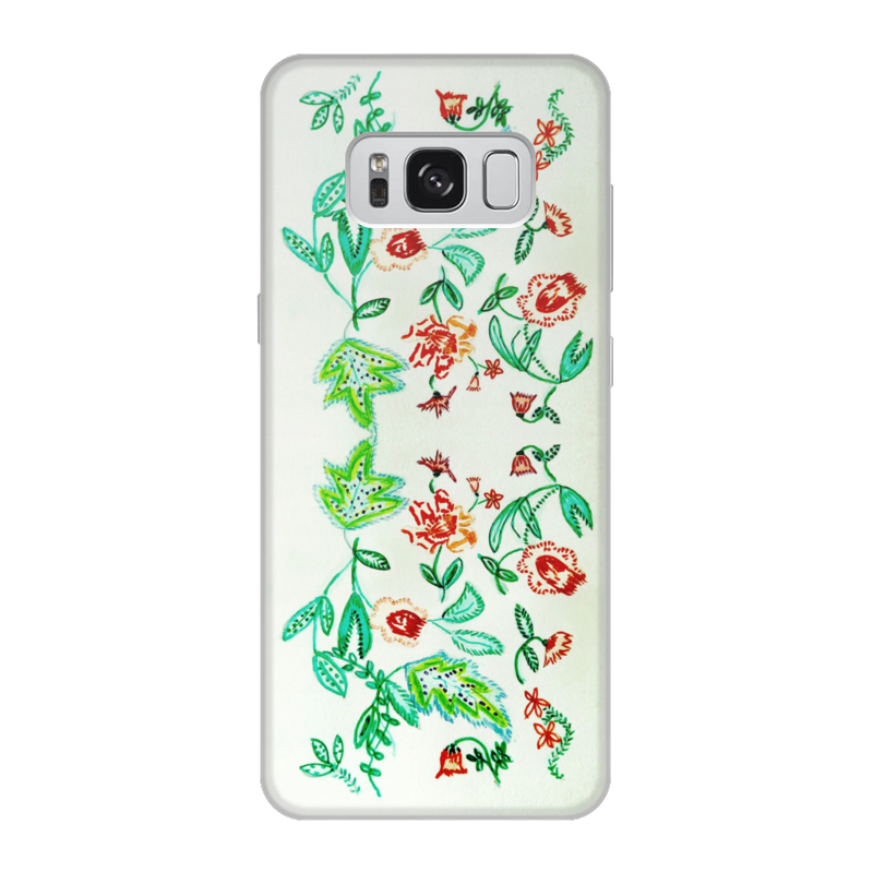 Printio Чехол для Samsung Galaxy S8, объёмная печать Дикие цветы силиконовый чехол на oppo a11 яркие цветы для оппо а11 2019