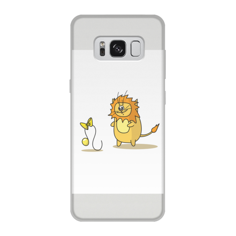 Printio Чехол для Samsung Galaxy S8, объёмная печать Кот лев. подарок для льва printio чехол для samsung galaxy s8 объёмная печать чёрно белый лев
