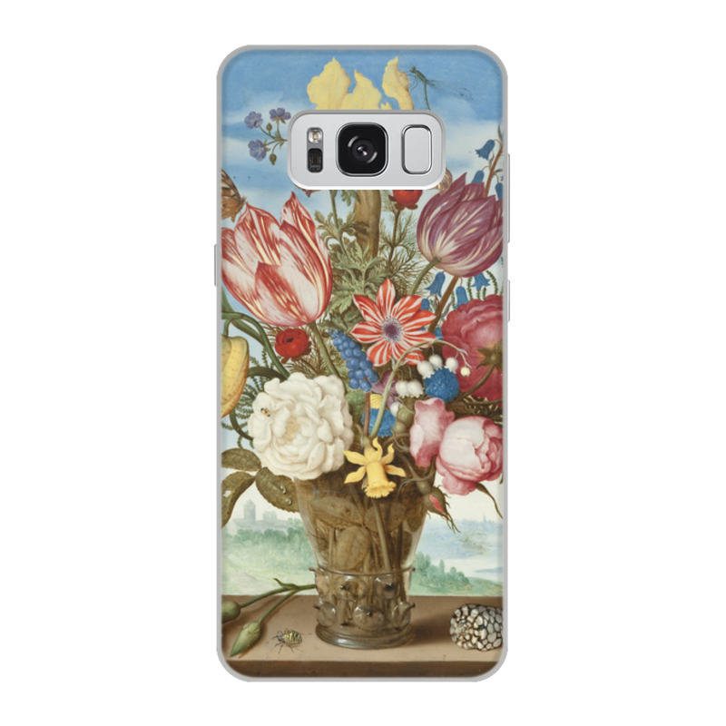 Printio Чехол для Samsung Galaxy S8, объёмная печать Букет цветов на полке (амброзиус босхарт) printio чехол для iphone 7 объёмная печать букет цветов на полке амброзиус босхарт