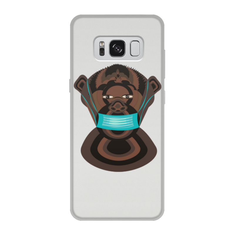 Printio Чехол для Samsung Galaxy S8, объёмная печать шимпанзе в маске printio чехол для samsung galaxy s8 plus объёмная печать шимпанзе в маске