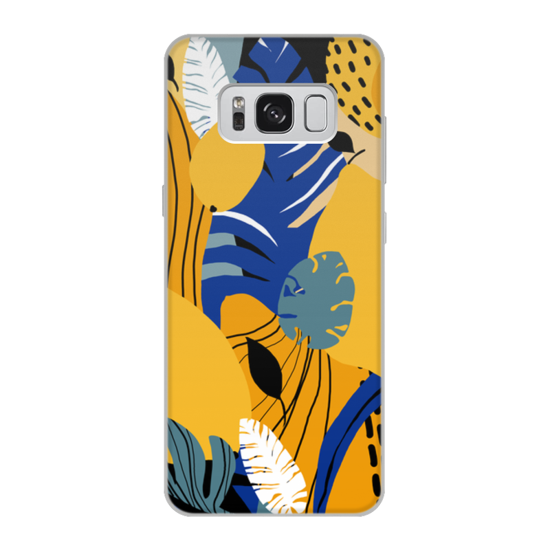 Printio Чехол для Samsung Galaxy S8, объёмная печать Тропики с лимонами и монстерой printio чехол для samsung galaxy s8 объёмная печать сова в цветах
