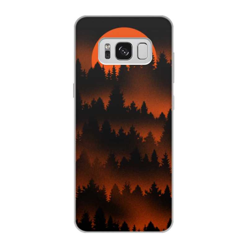 Printio Чехол для Samsung Galaxy S8, объёмная печать Зоря на лесом printio чехол для samsung galaxy s8 plus объёмная печать штрих код леса