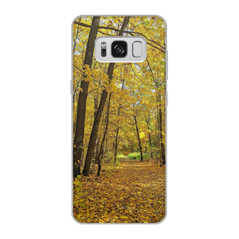 Printio Чехол для Samsung Galaxy S8, объёмная печать Осенний лес силиконовый чехол на vivo y30 лес для виво у30