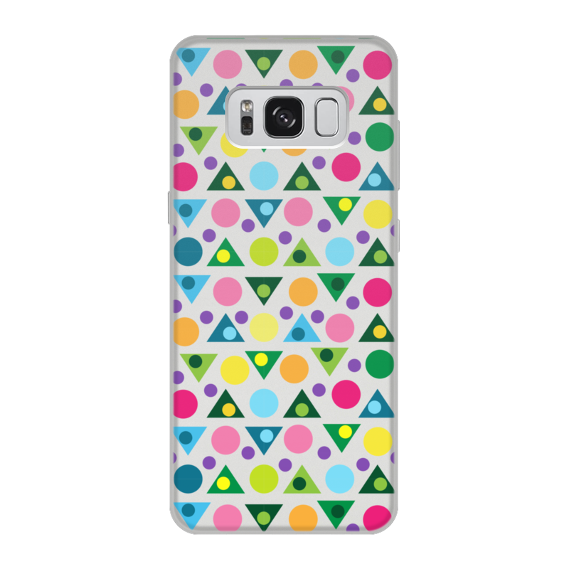 Printio Чехол для Samsung Galaxy S8, объёмная печать Пёстрая геометрия printio чехол для iphone 5 5s объёмная печать пёстрая геометрия