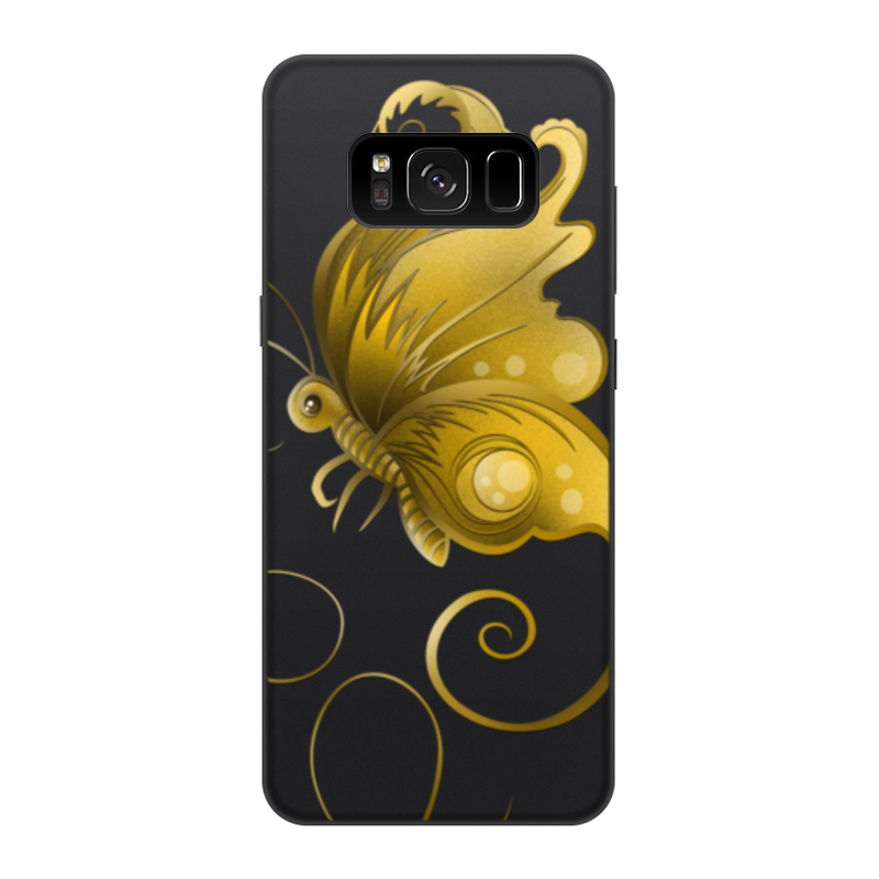Printio Чехол для Samsung Galaxy S8, объёмная печать Золотая бабочка