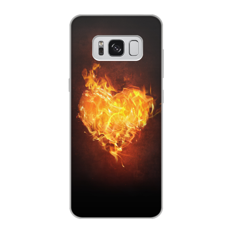 Printio Чехол для Samsung Galaxy S8, объёмная печать Огненное сердце
