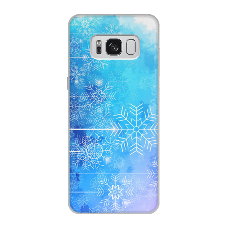 Printio Чехол для Samsung Galaxy S8, объёмная печать Снежинки (с новым годом) printio чехол для samsung galaxy s8 объёмная печать lovesung pink