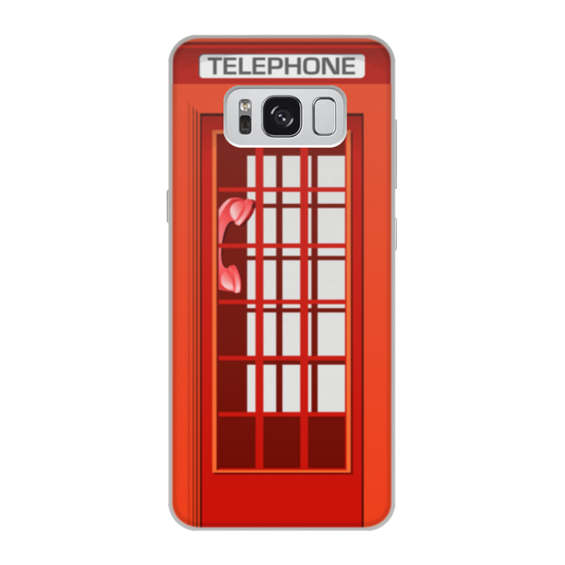 Printio Чехол для Samsung Galaxy S8, объёмная печать Телефонная будка красная. крутой красивый телефон