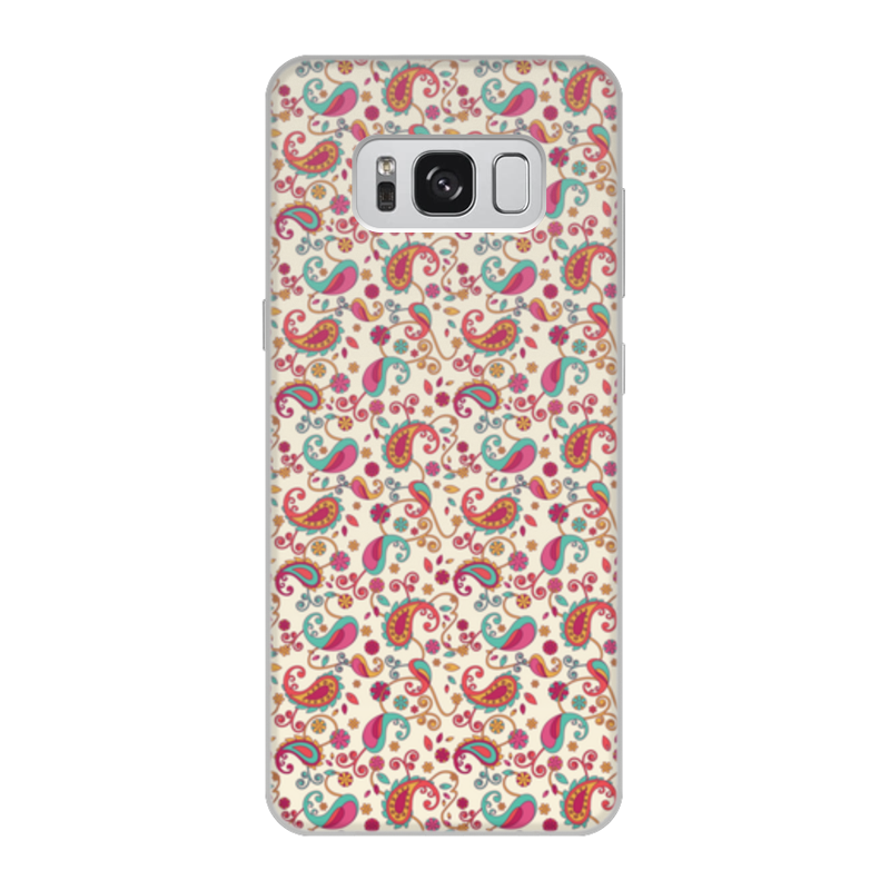 Printio Чехол для Samsung Galaxy S8, объёмная печать Пейсли (яркий) матовый силиконовый чехол девушка с бокалом на samsung galaxy a12 самсунг галакси а12