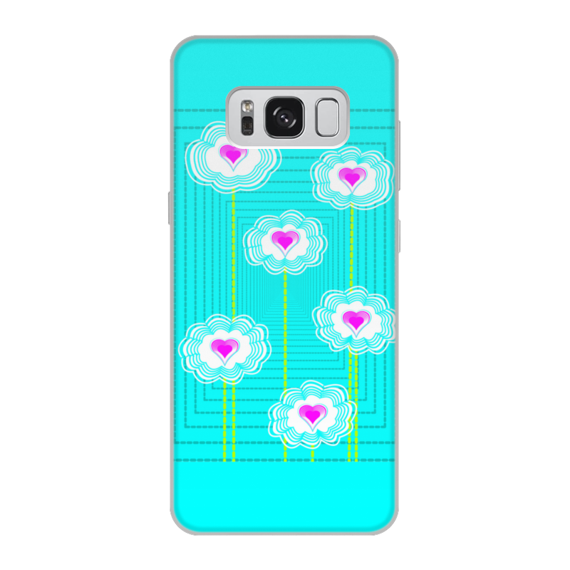 Printio Чехол для Samsung Galaxy S8, объёмная печать Цветочный паттерн жидкий чехол с блестками абстрактные цветы в движении на samsung galaxy a40 самсунг галакси а40