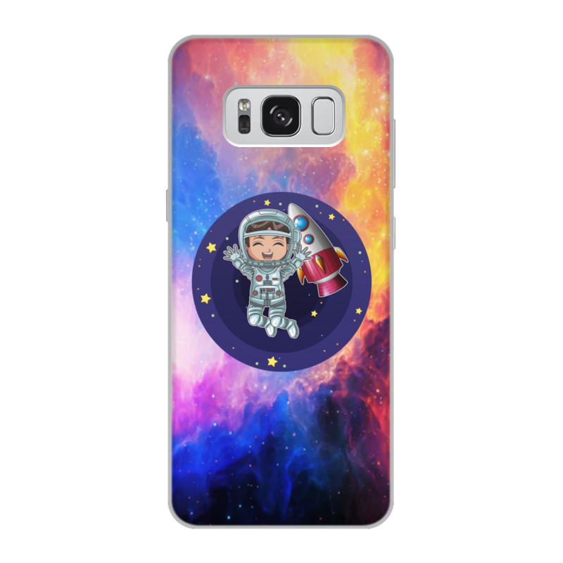 Printio Чехол для Samsung Galaxy S8, объёмная печать Космонавт