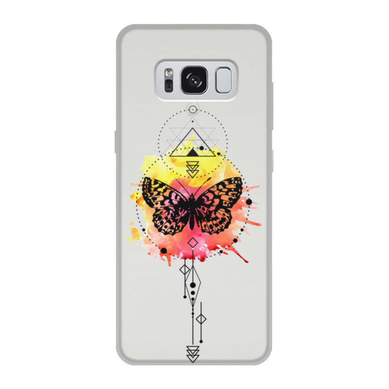Printio Чехол для Samsung Galaxy S8, объёмная печать Чехол butterfly abstract geometry