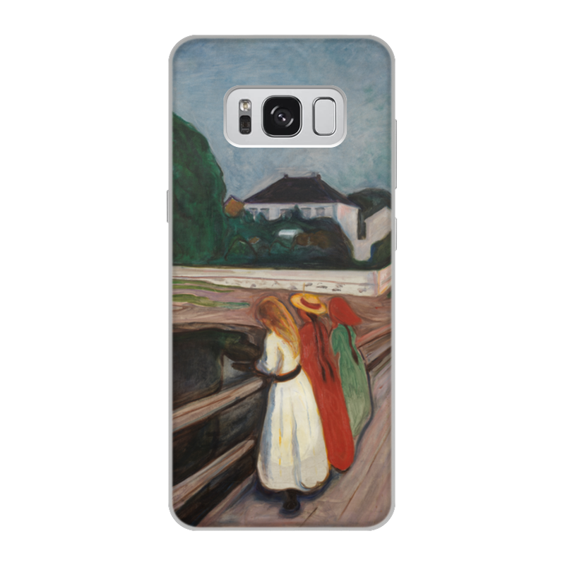 Printio Чехол для Samsung Galaxy S8, объёмная печать Девушки на мосту (картина эдварда мунка) printio чехол для samsung galaxy s8 объёмная печать крик картина мунка