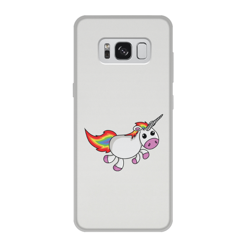 Printio Чехол для Samsung Galaxy S8, объёмная печать Единорог радужный жидкий чехол с блестками единорог с розовой гривой на samsung galaxy s9 самсунг галакси с9 плюс