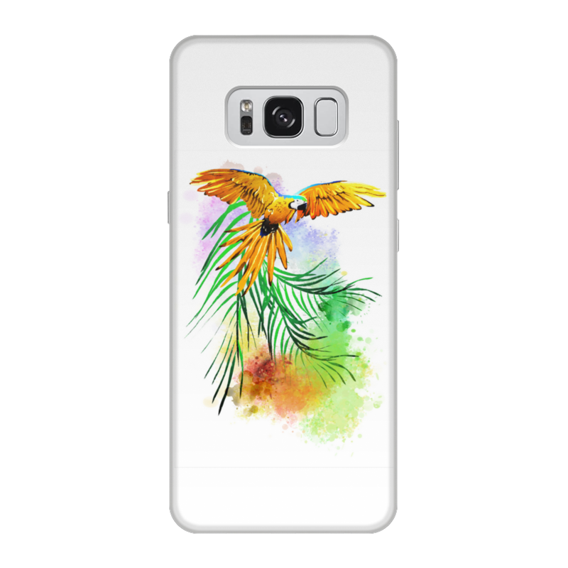 Printio Чехол для Samsung Galaxy S8, объёмная печать Попугай на ветке. printio чехол для samsung galaxy s8 объёмная печать зеленый хамелеон на ветке