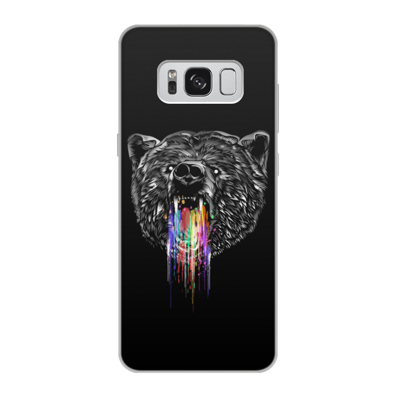 Printio Чехол для Samsung Galaxy S8, объёмная печать Радужный медведь printio чехол для samsung galaxy s8 объёмная печать радужный волк