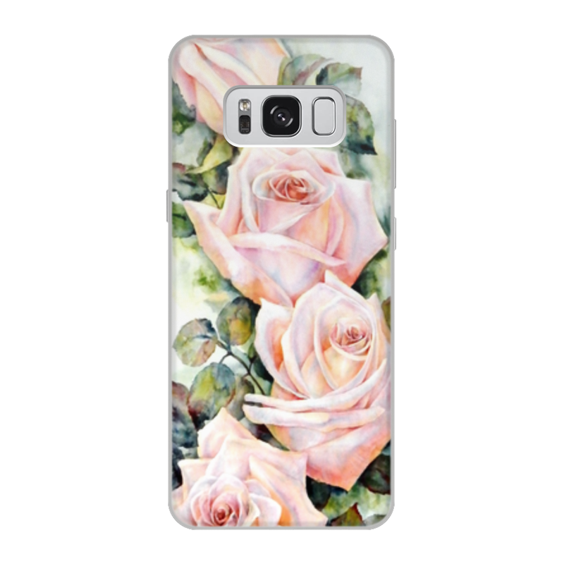 Printio Чехол для Samsung Galaxy S8, объёмная печать Персиковые розы printio чехол для samsung galaxy s8 объёмная печать розовые розы