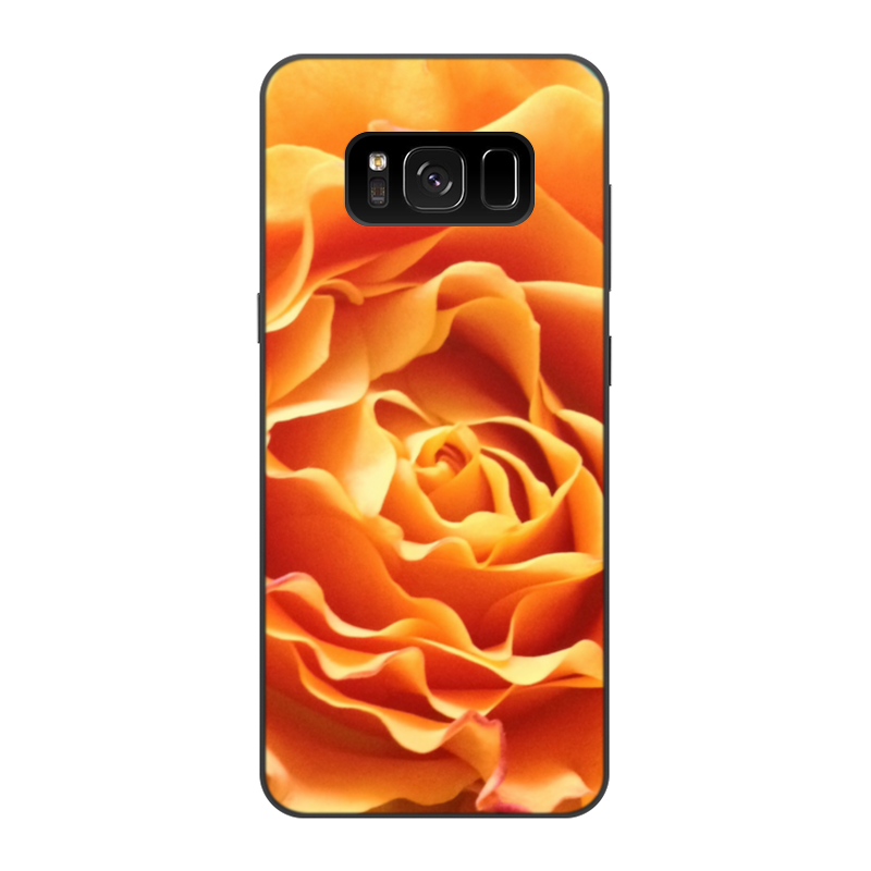 Printio Чехол для Samsung Galaxy S8, объёмная печать Оранжевая роза printio чехол для samsung galaxy s8 объёмная печать ажурная роза сепия