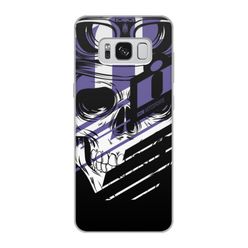 Printio Чехол для Samsung Galaxy S8, объёмная печать Череп icon фиолетовый