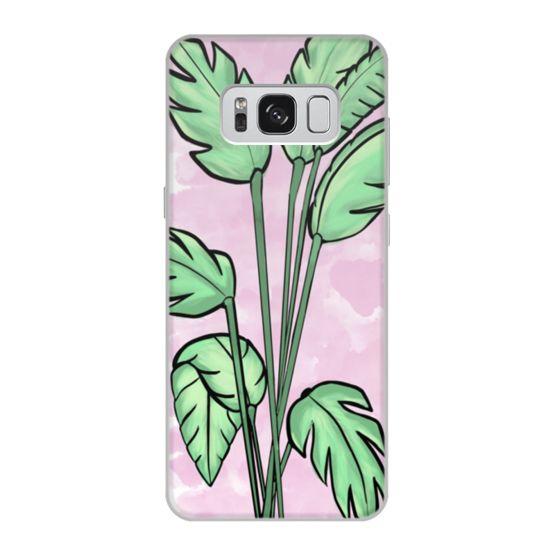 Printio Чехол для Samsung Galaxy S8, объёмная печать Тропическая нежность re paчехол накладка artcolor для samsung galaxy j8 2018 с принтом розовая нежность