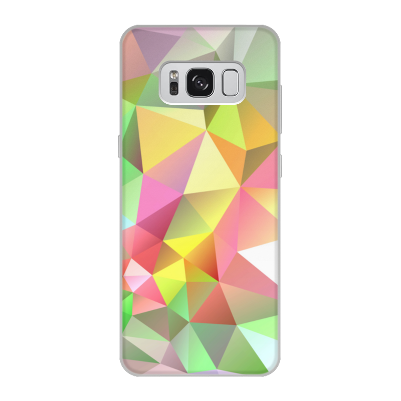 Printio Чехол для Samsung Galaxy S8, объёмная печать Полигональный узор printio чехол для samsung galaxy s8 объёмная печать узор цветов