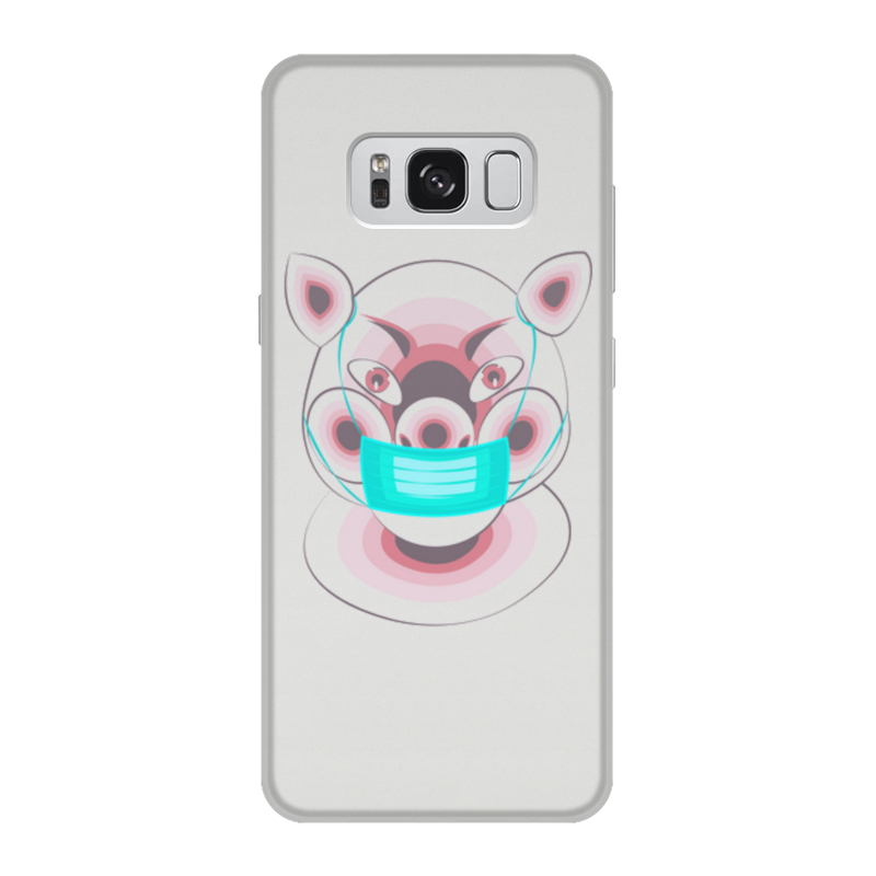 Printio Чехол для Samsung Galaxy S8, объёмная печать Поросенок в маске printio чехол для samsung galaxy s8 объёмная печать пантера в маске