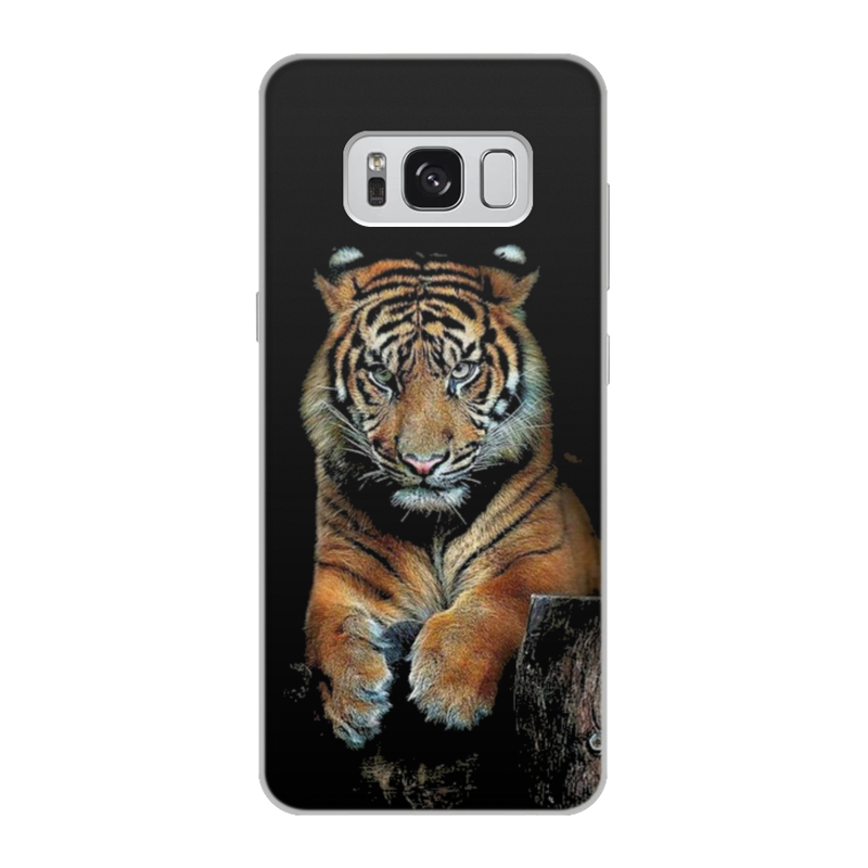 Printio Чехол для Samsung Galaxy S8, объёмная печать Тигры цена и фото