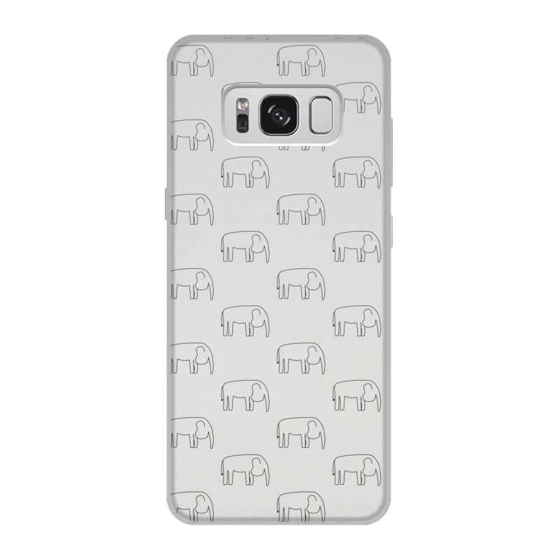 Printio Чехол для Samsung Galaxy S8, объёмная печать Черный слон