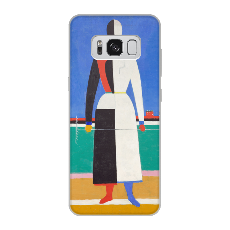 Printio Чехол для Samsung Galaxy S8, объёмная печать Женщина с граблями (картина малевича)