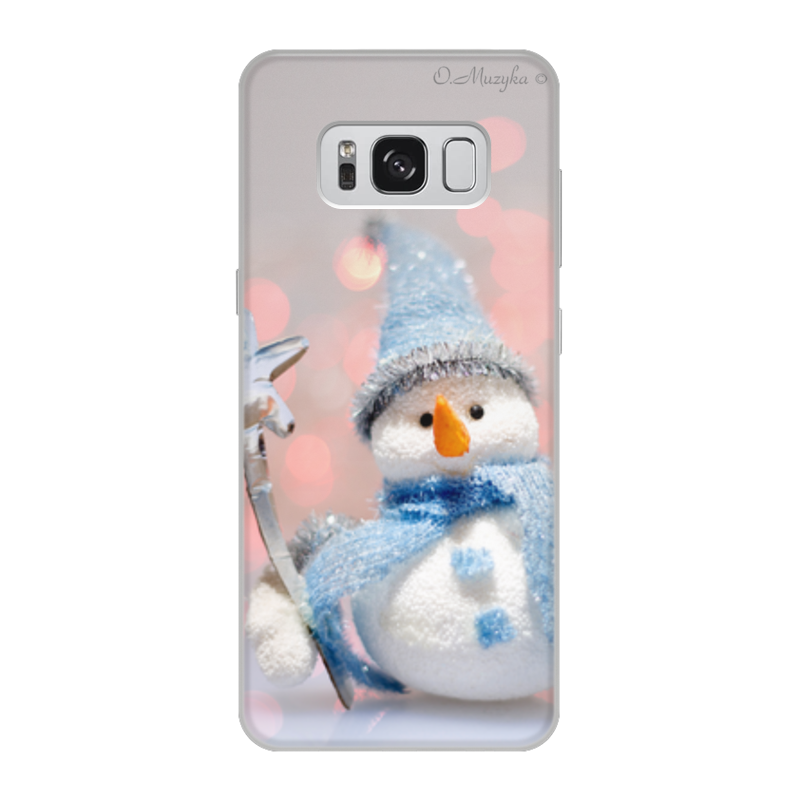 Printio Чехол для Samsung Galaxy S8, объёмная печать Милый снеговик printio чехол для samsung galaxy s8 plus объёмная печать милый снеговик