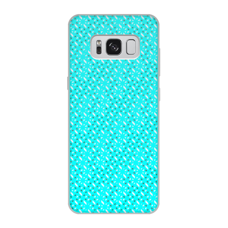 Printio Чехол для Samsung Galaxy S8, объёмная печать Голубой узор printio чехол для samsung galaxy s8 объёмная печать узор цветов