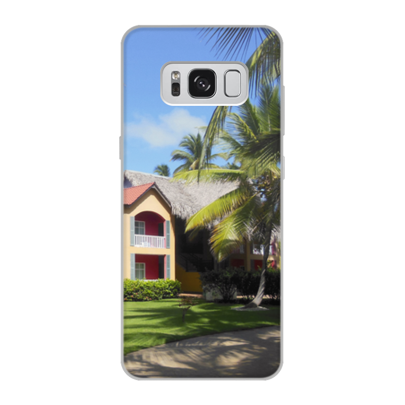Printio Чехол для Samsung Galaxy S8, объёмная печать доминикана. тропический сад printio чехол для iphone 8 plus объёмная печать доминикана тропический сад