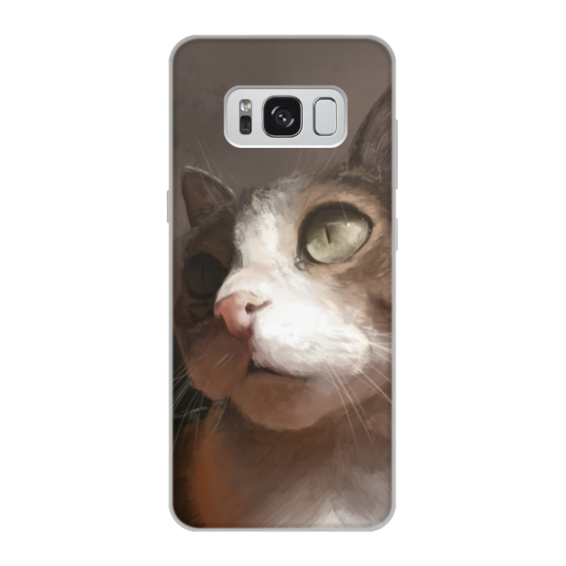 Printio Чехол для Samsung Galaxy S8, объёмная печать Котик силиконовый чехол бэтман и женщина кошка 1 на samsung galaxy s8 самсунг галакси с8