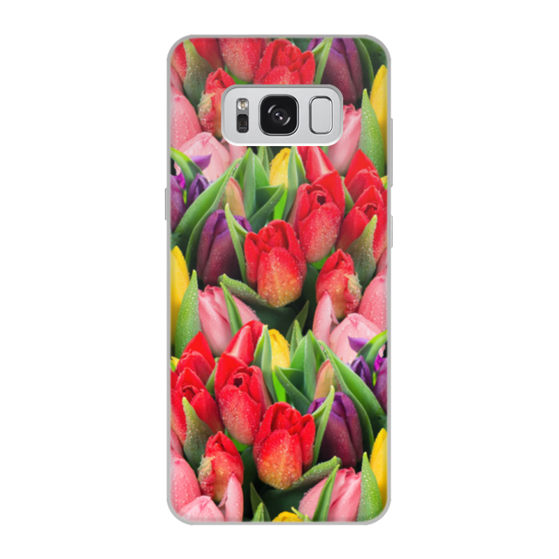 Printio Чехол для Samsung Galaxy S8, объёмная печать Тюльпаны printio чехол для samsung galaxy s8 объёмная печать тюльпаны