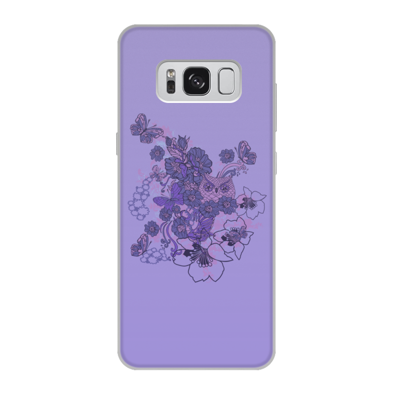 Printio Чехол для Samsung Galaxy S8, объёмная печать Сова в цветах жидкий чехол с блестками фламинго в цветах на samsung galaxy a5 2017 самсунг галакси а5 2017