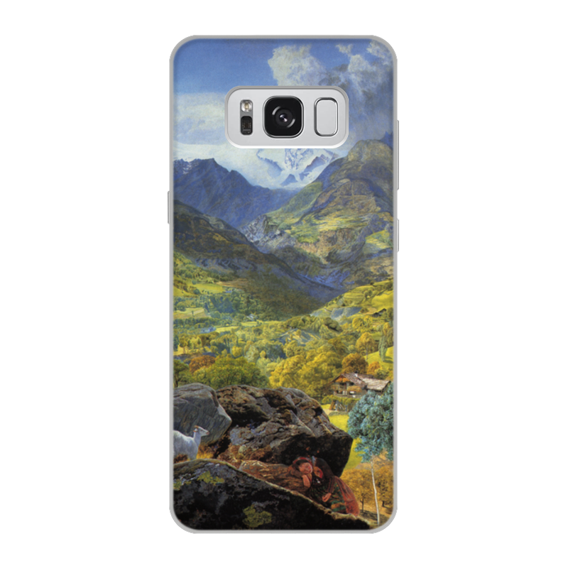 Printio Чехол для Samsung Galaxy S8, объёмная печать Валле-д’аоста (картина джона бретта) printio чехол для samsung galaxy s8 объёмная печать валле д’аоста картина джона бретта