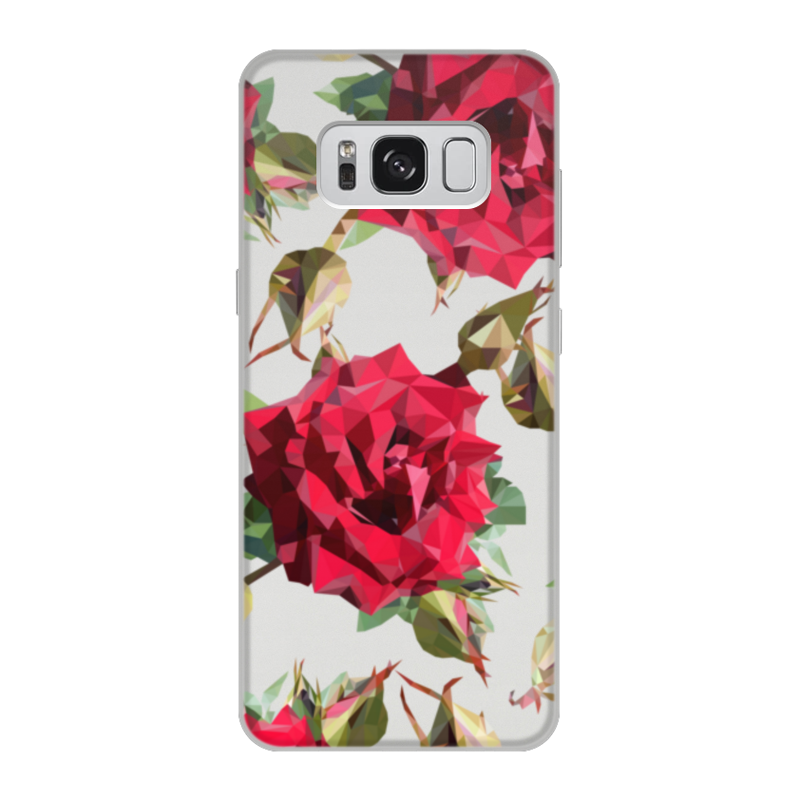 Printio Чехол для Samsung Galaxy S8, объёмная печать Rose low poly vector