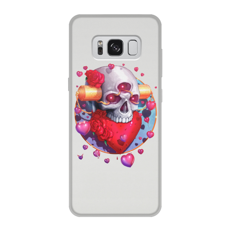 Printio Чехол для Samsung Galaxy S8, объёмная печать Heart skull