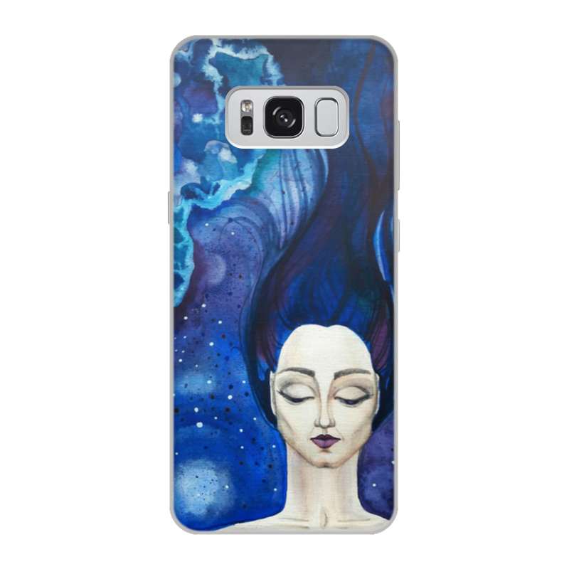 Printio Чехол для Samsung Galaxy S8, объёмная печать Акварельный космос жидкий чехол с блестками цветочная фантазия 6 на samsung galaxy a50 самсунг галакси а50