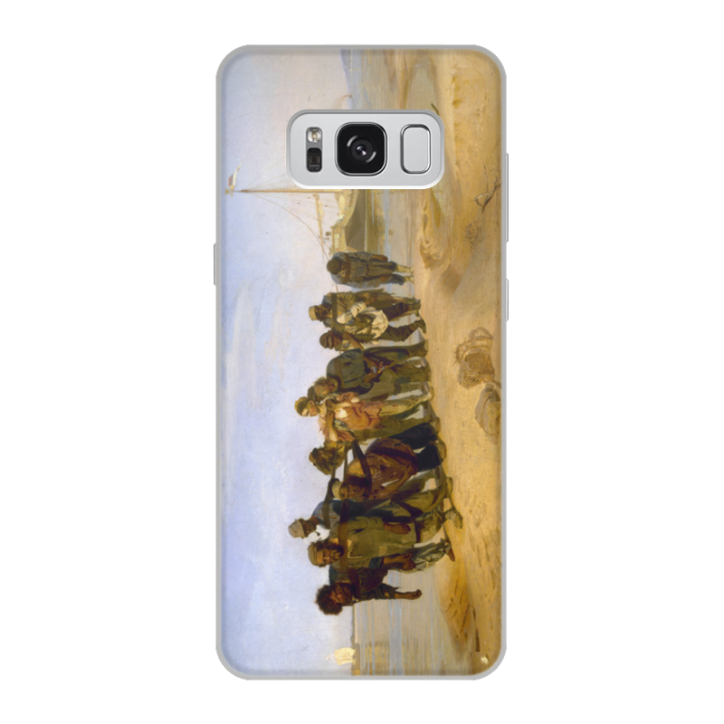 Printio Чехол для Samsung Galaxy S8, объёмная печать Бурлаки на волге (картина ильи репина) printio кепка тракер с сеткой бурлаки на волге картина ильи репина