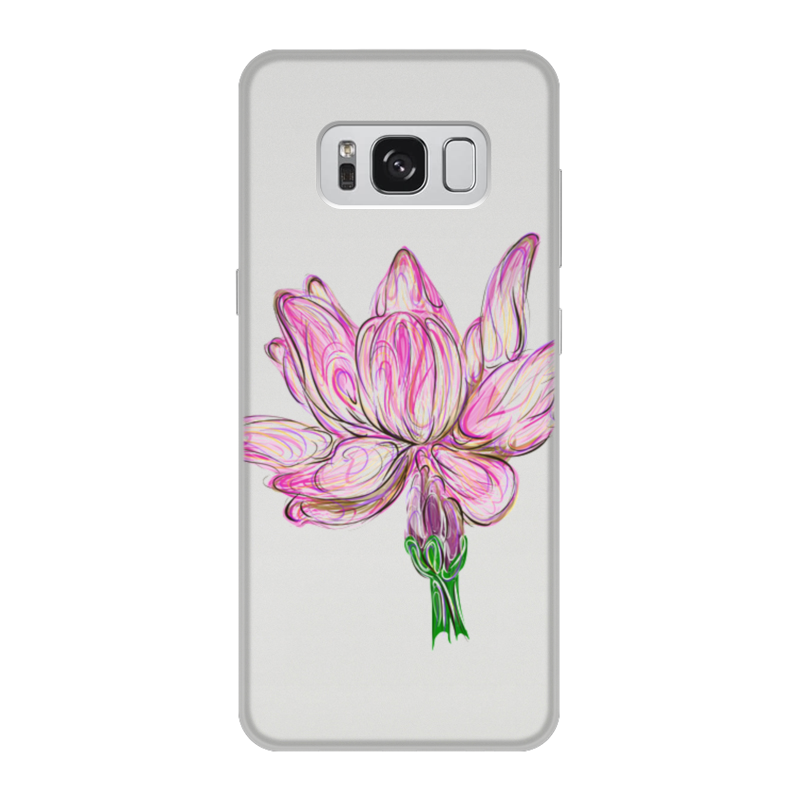Printio Чехол для Samsung Galaxy S8, объёмная печать цветок лотоса жидкий чехол с блестками розовый фламинго крупный план на samsung galaxy a8 самсунг галакси а8 плюс 2018