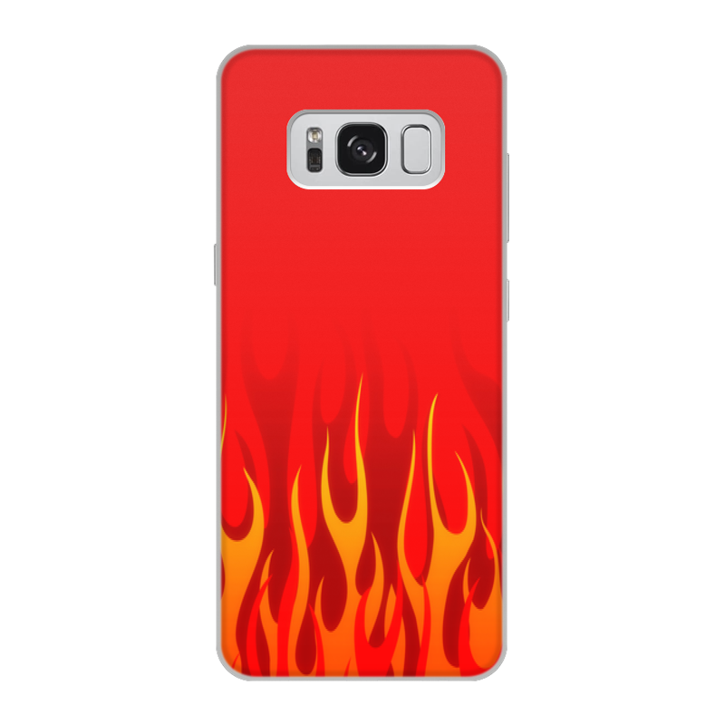 Printio Чехол для Samsung Galaxy S8, объёмная печать Пламя printio чехол для samsung galaxy s8 объёмная печать пламя и дым