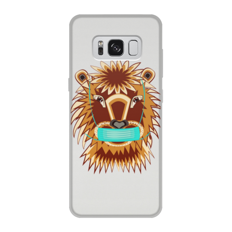 Printio Чехол для Samsung Galaxy S8, объёмная печать Лев в маске printio чехол для samsung galaxy s8 объёмная печать кот лев подарок для льва