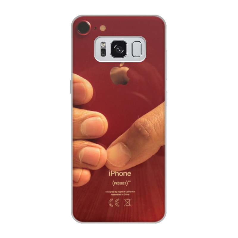 Printio Чехол для Samsung Galaxy S8, объёмная печать Iphone red противоударный силиконовый чехол kaws elmo на samsung galaxy a32 самсунг галакси а32